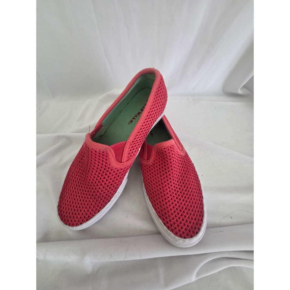 Airwalk Womens Pink Mesh Slip On Sneakers Low Top Casual Shoes Size 6.5
